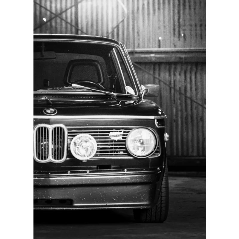 Quadro Decorativo Carro de Luxo Preto e Branco — Arte Moderna para Sala e Quarto