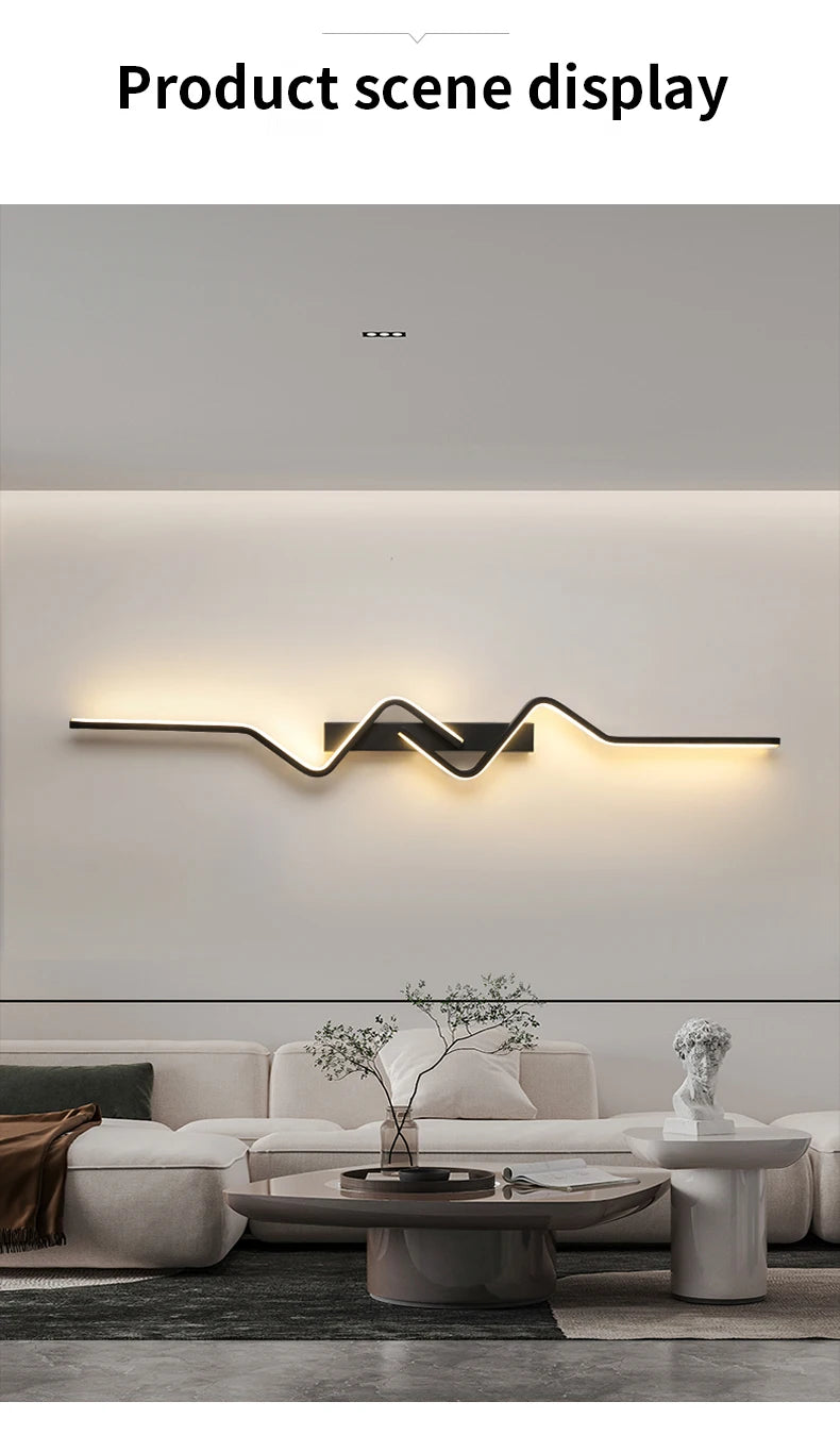 Arandela LED Moderna para Escada — Luminária de Parede Nórdica para Sala e Corredor