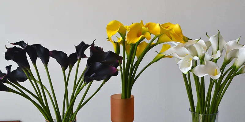 Flores Artificiais Copo de Leite EVA Kit 10 Hastes — Para Arranjos, Casamento e Sala