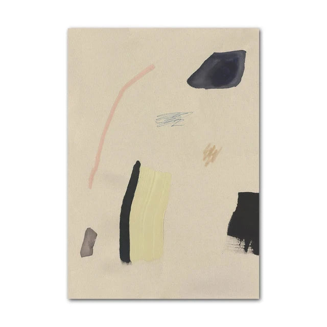 Quadro Decorativo Limão e Vaso Geométrico — Arte Nórdica Minimalista para Sala