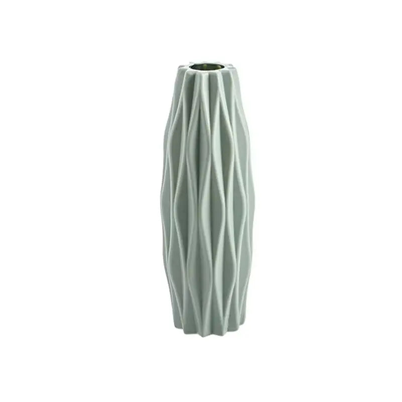 Vaso Plástico Estilo Cerâmica Nórdico — Cesto Decorativo para Mesa, Sala e Quarto