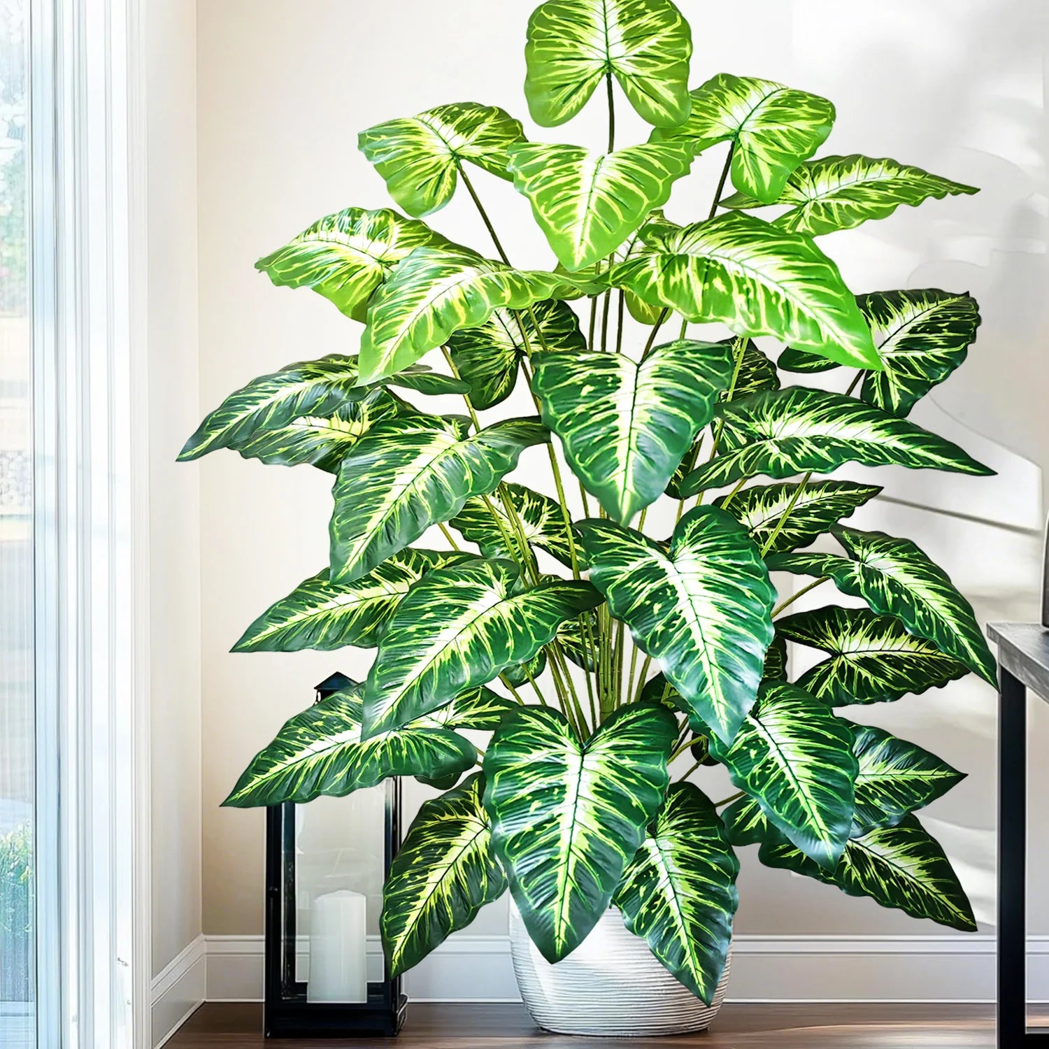 Planta Artificial Costela de Adão e Folha de Tartaruga — 47 a 132cm Decoração Tropical