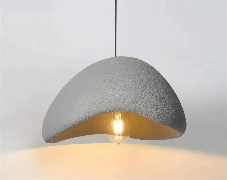 Lustre LED Estilo Wabi Sabi E27 — Pendente para Sala de Jantar, Quarto e Bar