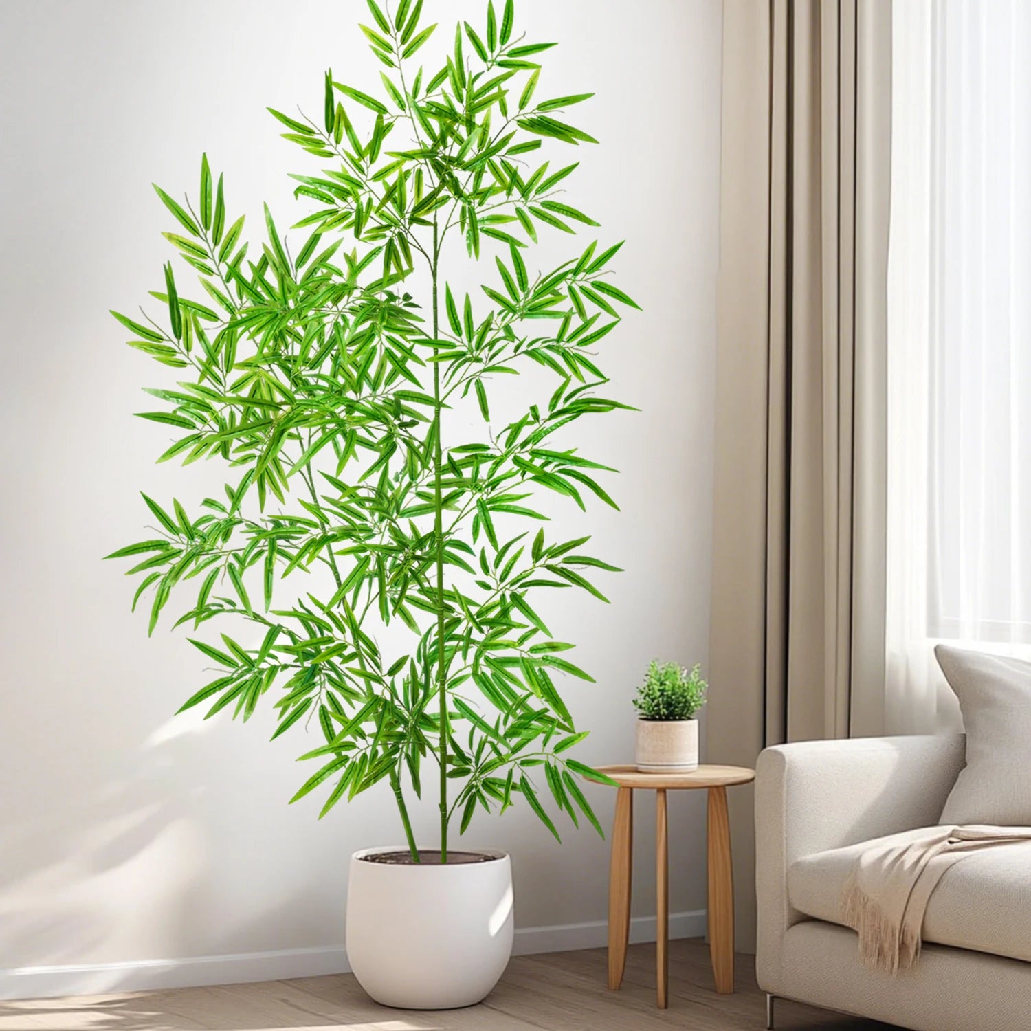 Bambu e Monstera Artificial 100 a 180cm — Exuberância Tropical Permanente para Jardim e Casa