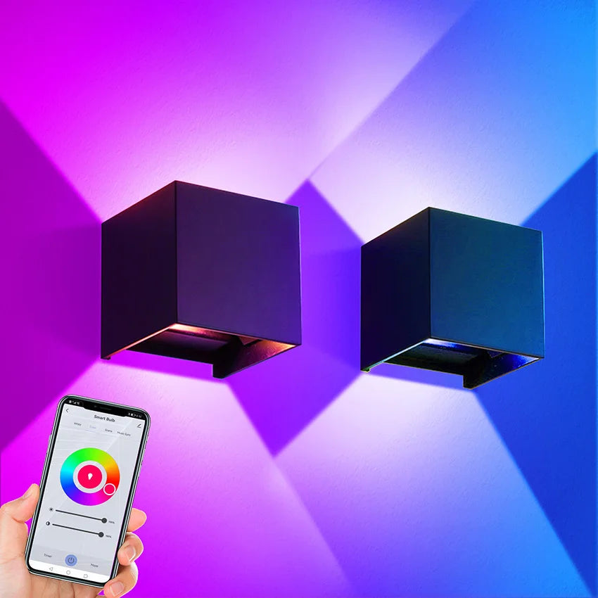 Arandela LED Smart 12W RGB WiFi e Zigbee — Controle por App Atmosfera Decorativa
