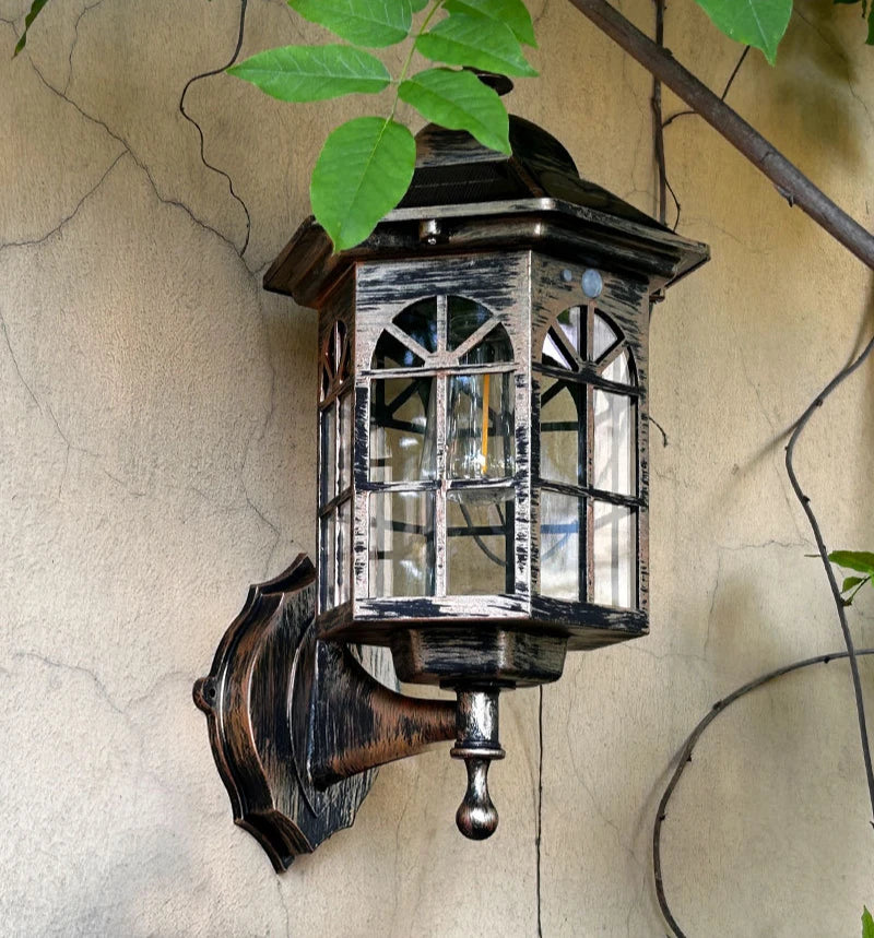 Luminária Solar de Parede Criativa — Impermeável Atmosfera para Jardim e Quintal