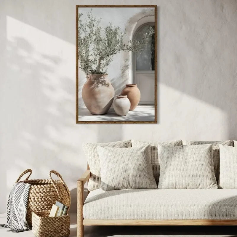 Quadro Decorativo Oliveira Mediterrânea sem Moldura — Arte Botânica para Sala