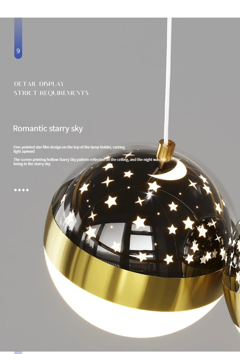 Pendente LED Circular Nórdico — Lustre Preto e Dourado para Sala, Cozinha e Quarto