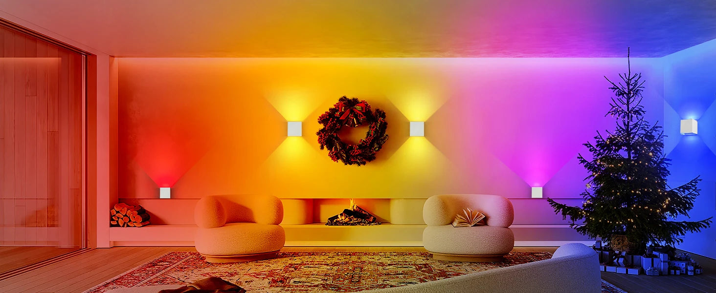 Arandela LED Smart 12W RGB WiFi e Zigbee — Controle por App Atmosfera Decorativa