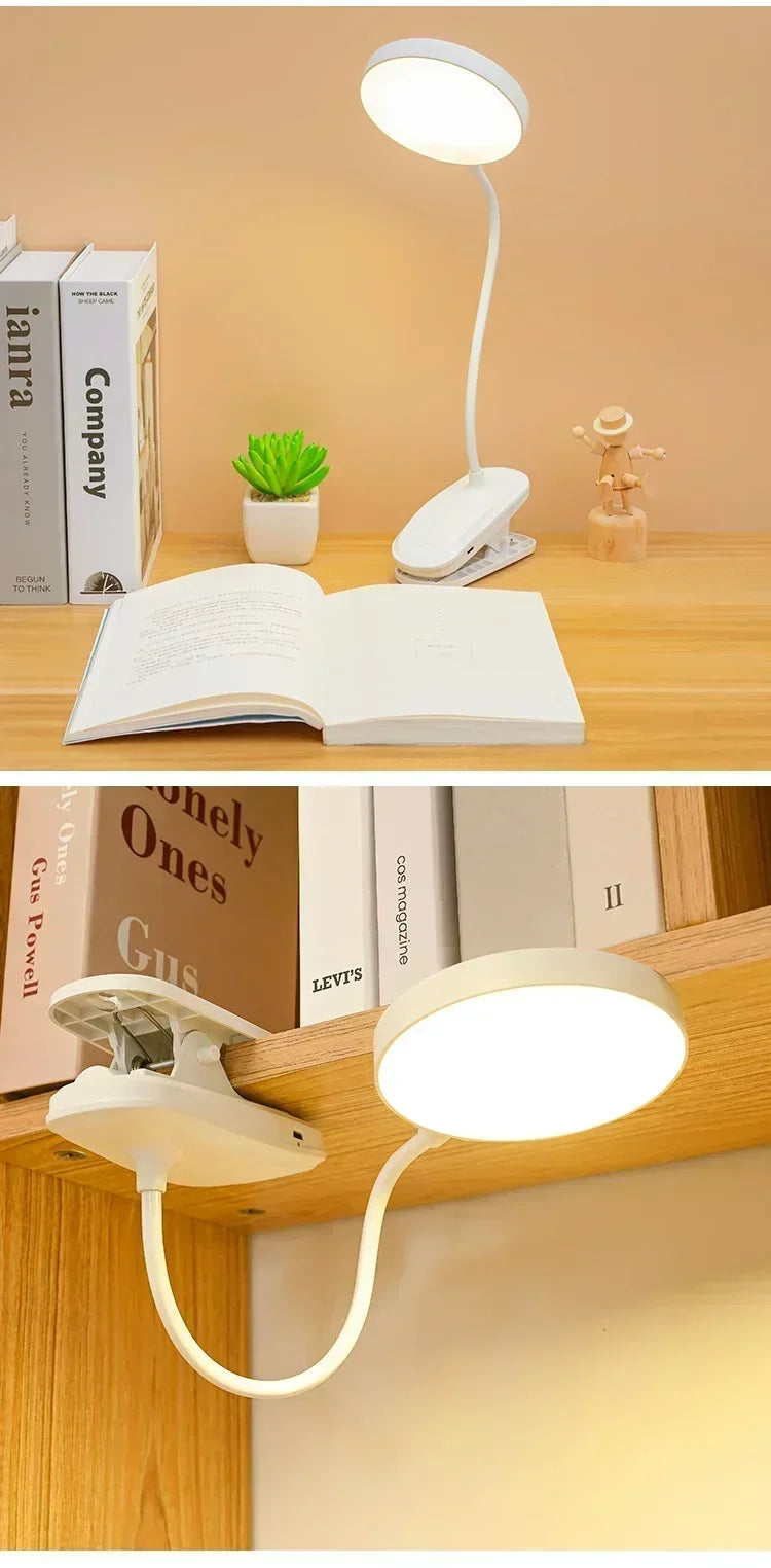 Luminária de Mesa LED Vintage Touch — Metálica Recarregável para Escritório e Quarto
