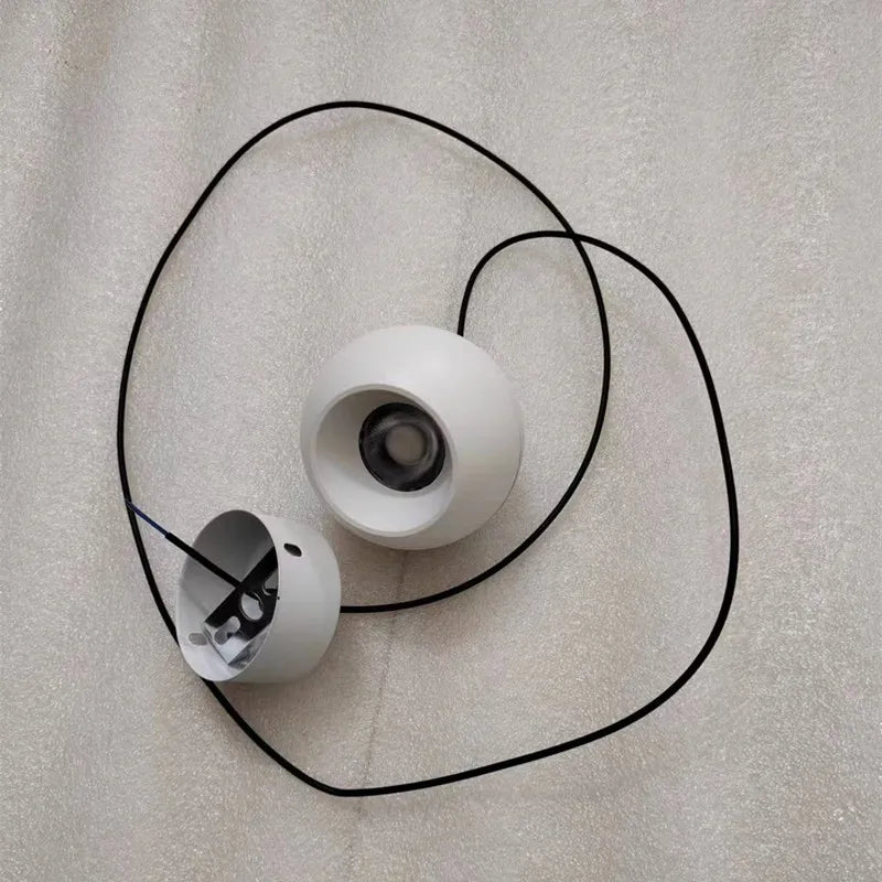 Pendente Esfera Minimalista Nórdico — Luminária Preta e Branca para Bar e Café