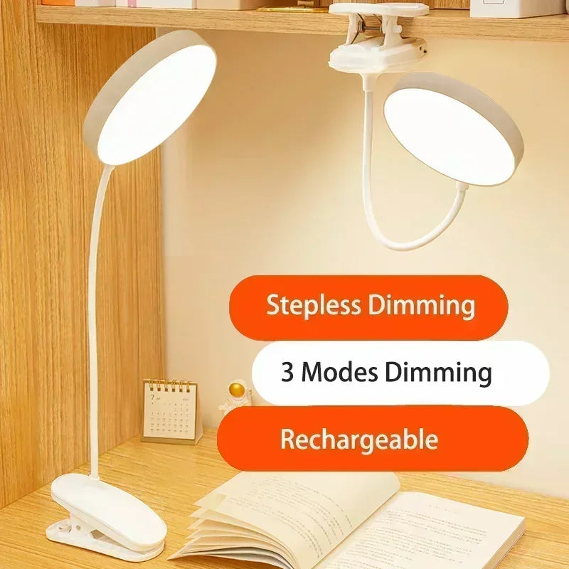 Luminária de Mesa LED Vintage Touch — Metálica Recarregável para Escritório e Quarto