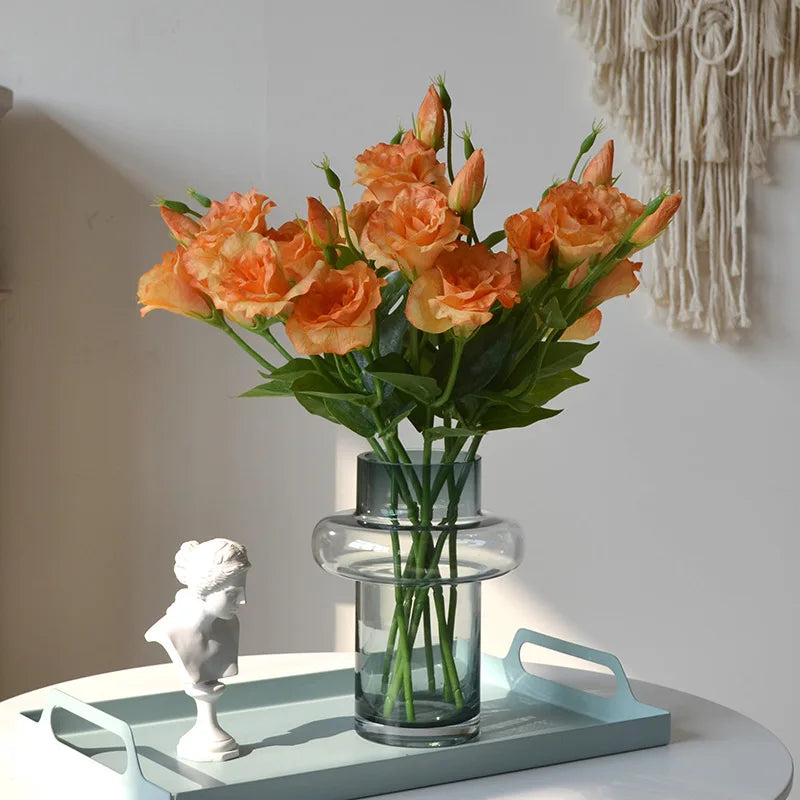 Flores Artificiais Lisianthus — Buquê com 5 Hastes para Decoração, Mesa, Casamento e Festa