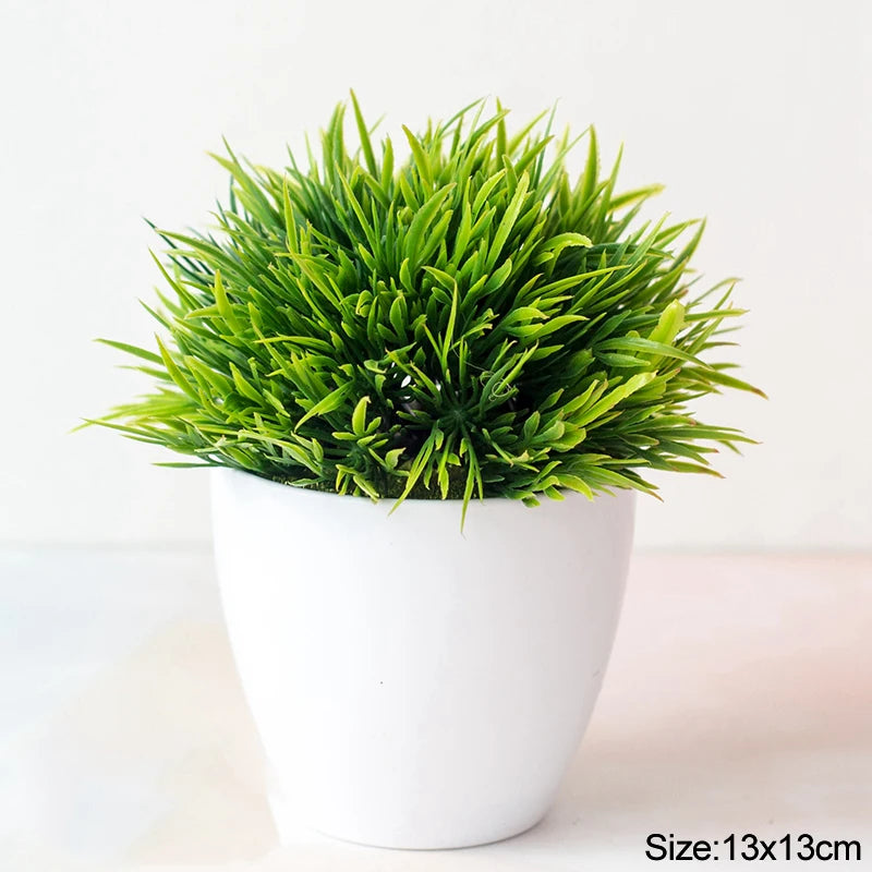 Bonsai Artificial com Vaso e Flores — Mini Árvore Decorativa para Mesa e Escritório