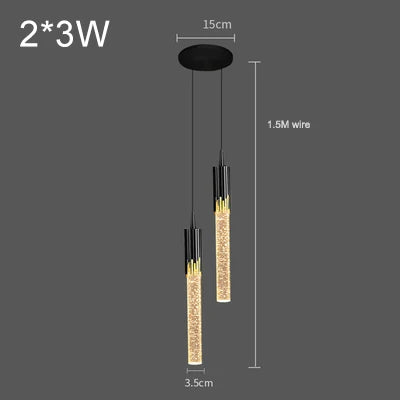 Lustre de Cristal de Luxo — Pendente Moderno para Sala, Cozinha e Quarto