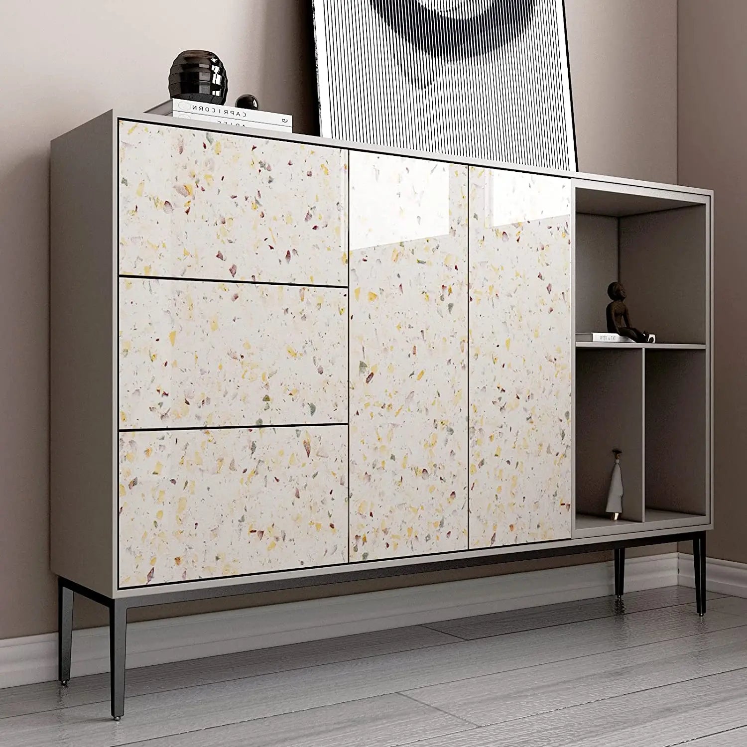 Papel de Parede Mármore Branco Autocolante — Efeito Sofisticado para Bancada e Cozinha
