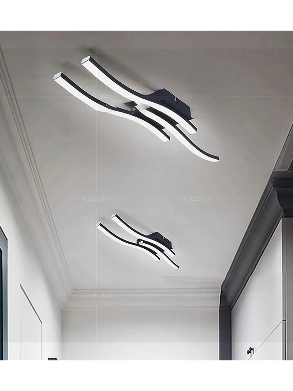 Luminária de Teto LED Onda — Lustre Decorativo para Sala, Quarto e Corredor