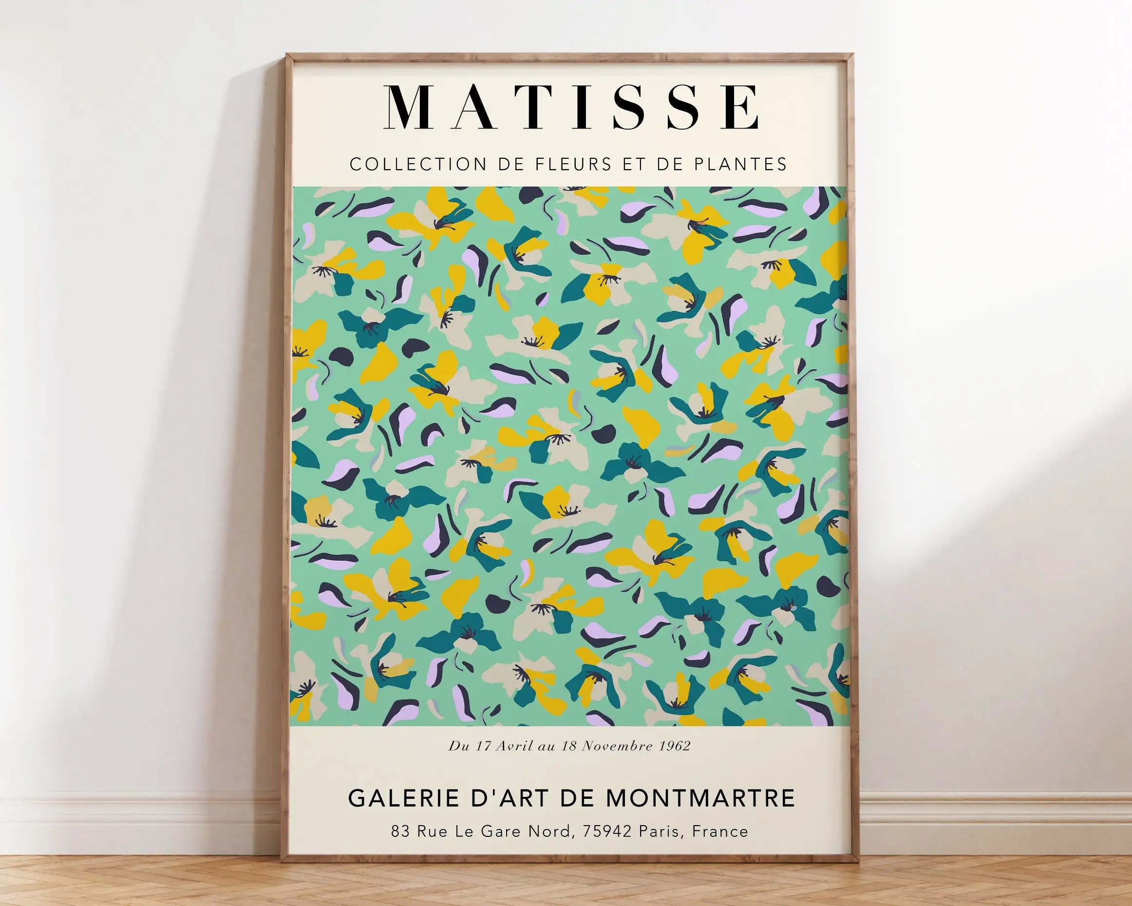 Quadro Decorativo Flores Matisse — Arte Botânica Vintage para Sala