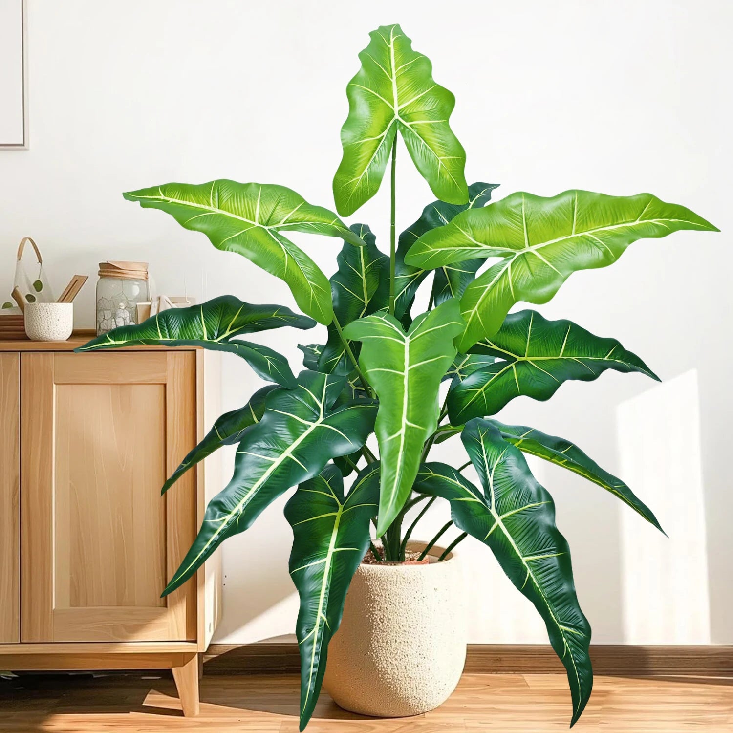 Planta Artificial Costela de Adão e Folha de Tartaruga — 47 a 132cm Decoração Tropical