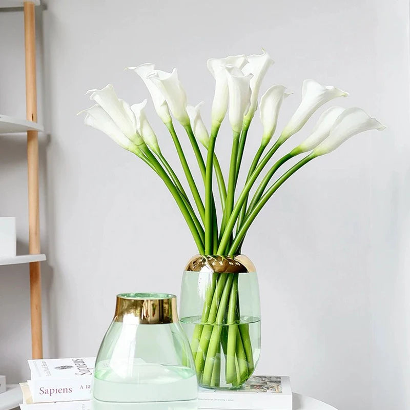 Buquê Copo de Leite Artificial 10 Hastes — Decoração para Casamento, Noiva e Primavera
