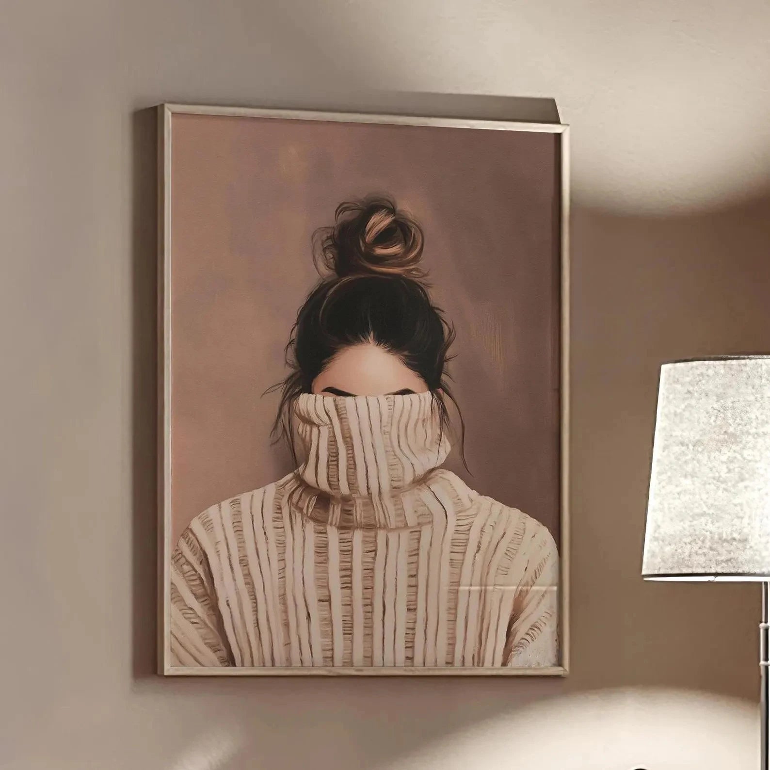 Quadro Decorativo Figuras Verdes Abstratas — Arte Minimalista para Sala