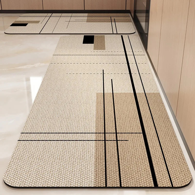 Tapete de Cozinha PVC Antiderrapante — Impermeável Lavável e Resistente Estampado