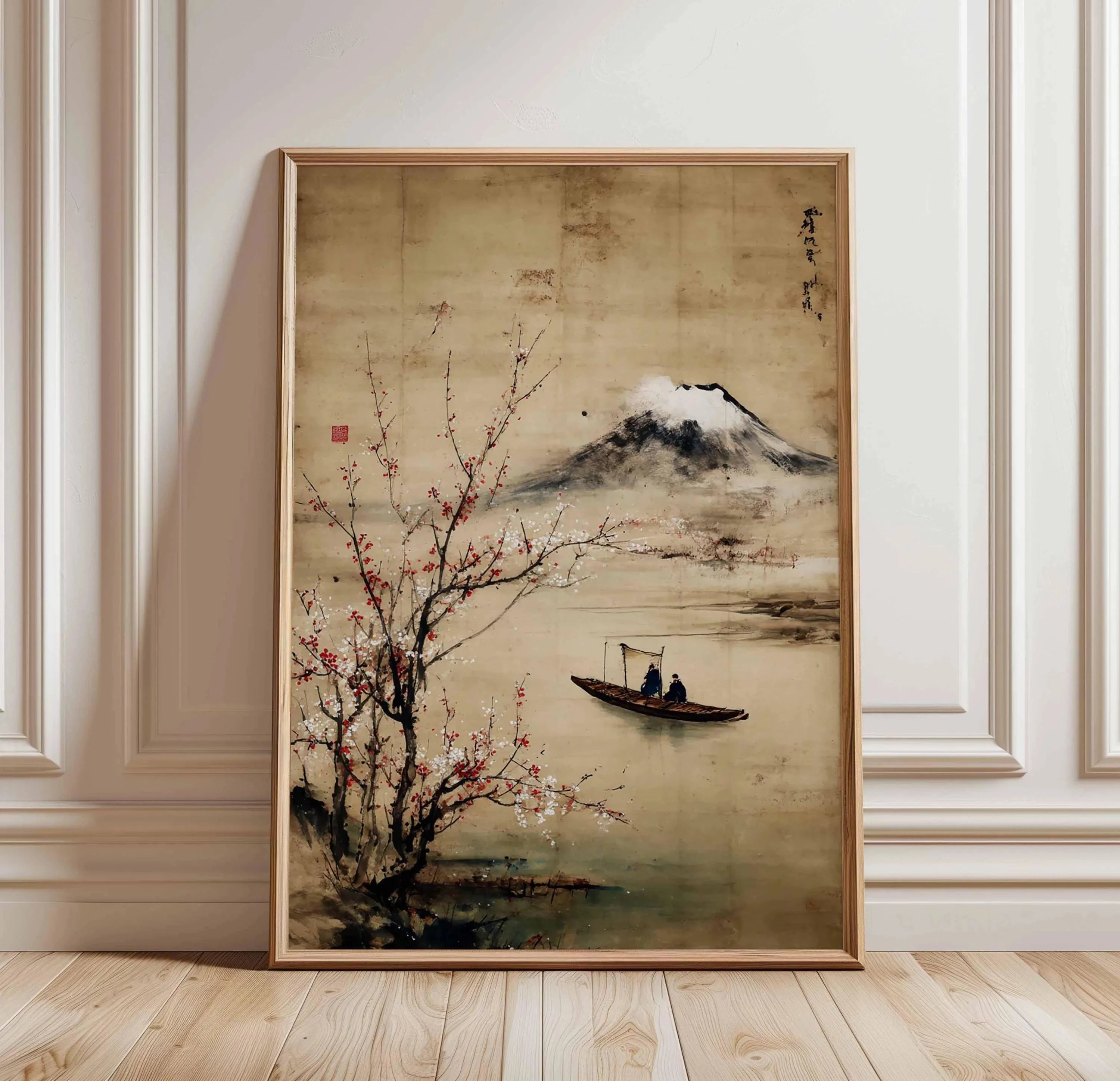 Quadro Decorativo Pinheiro Japonês sem Moldura — Arte Zen para Sala e Quarto