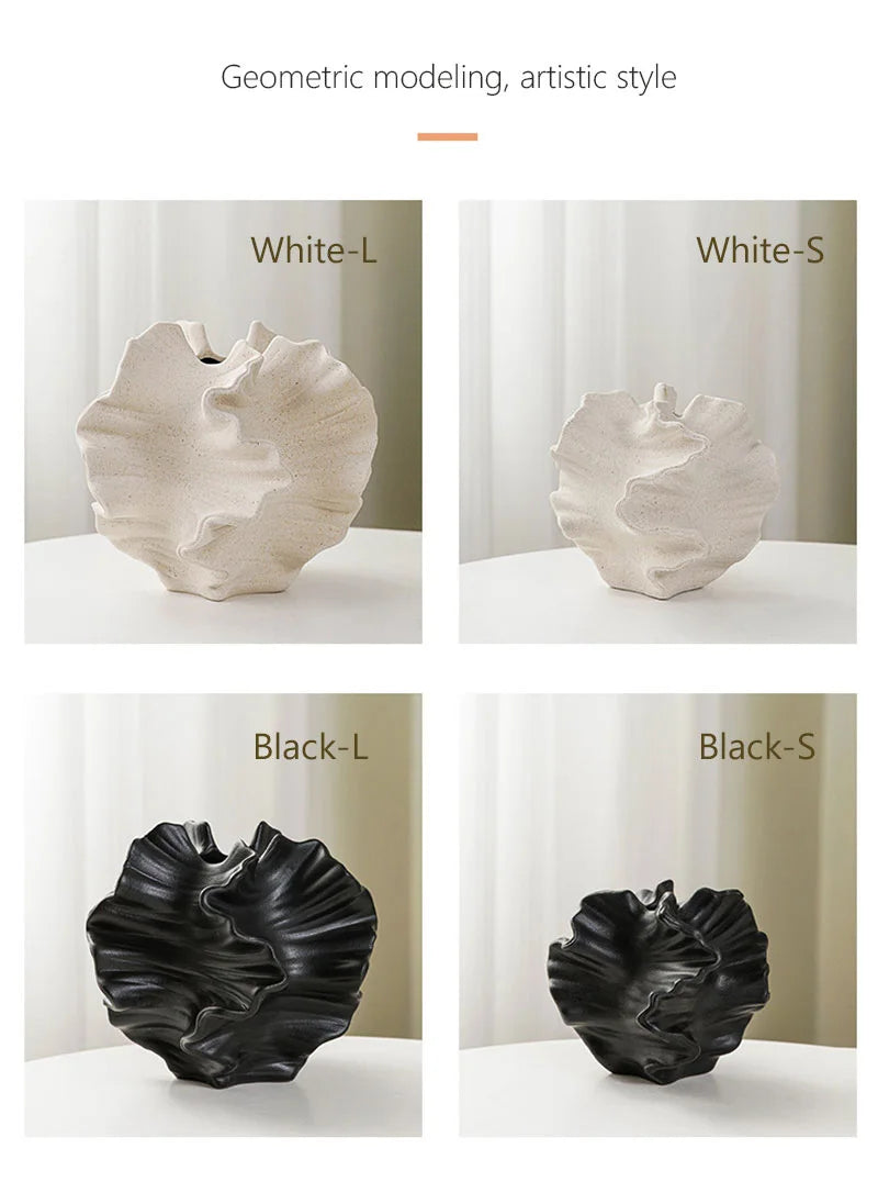 Vaso Cerâmica Coral CAPIRON Bege Fosco Nórdico — Para Capim dos Pampas e Flores