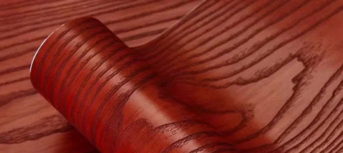 Papel de Parede 3D Madeira Nogueira Autocolante — Efeito Premium para Móveis e Armários