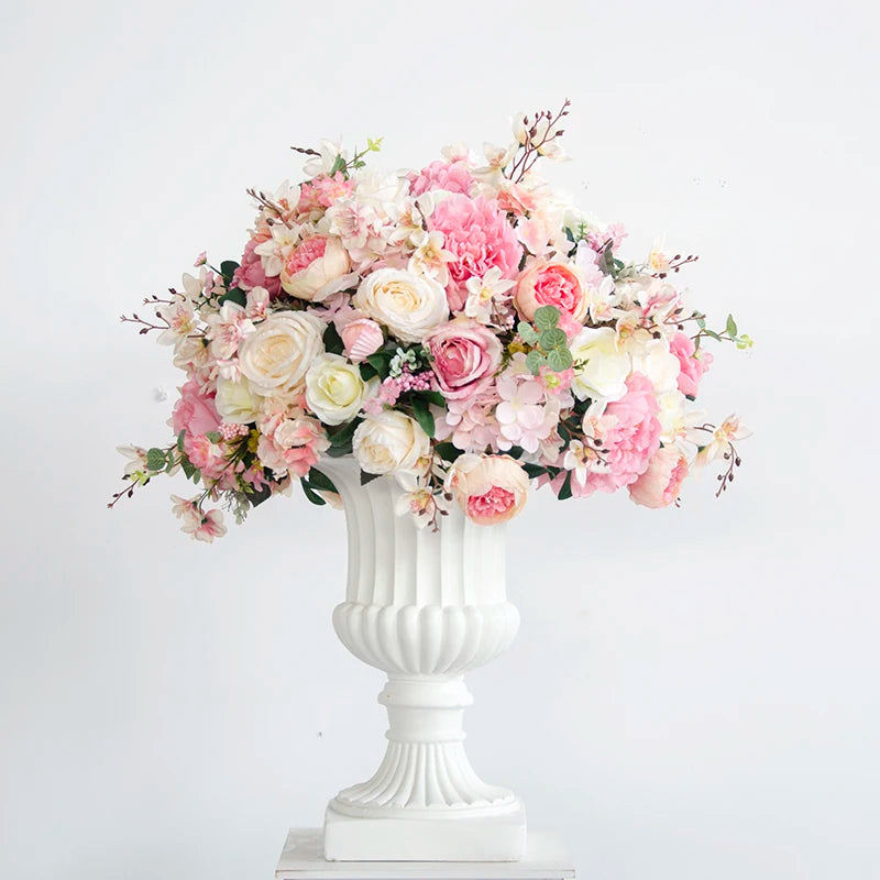 Bola de Flores Artificiais em Seda 35 a 70cm — Decoração Premium para Casamento e Festa