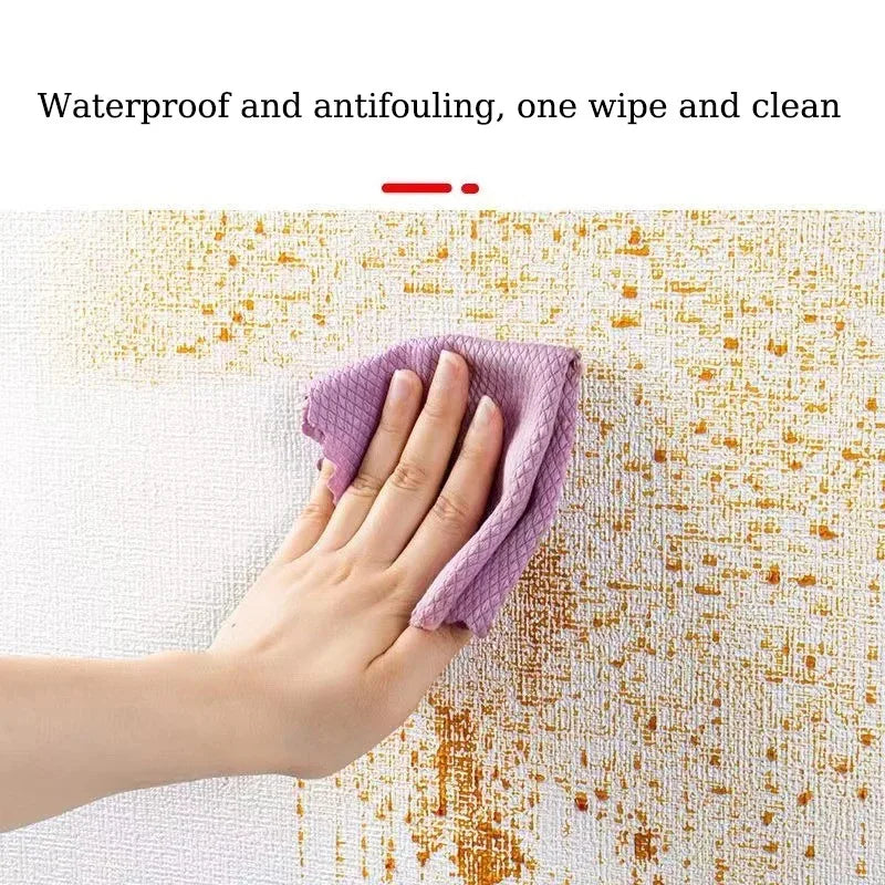 Papel de Parede Linho Liso Impermeável Autocolante — Textura Natural para Quarto e Sala