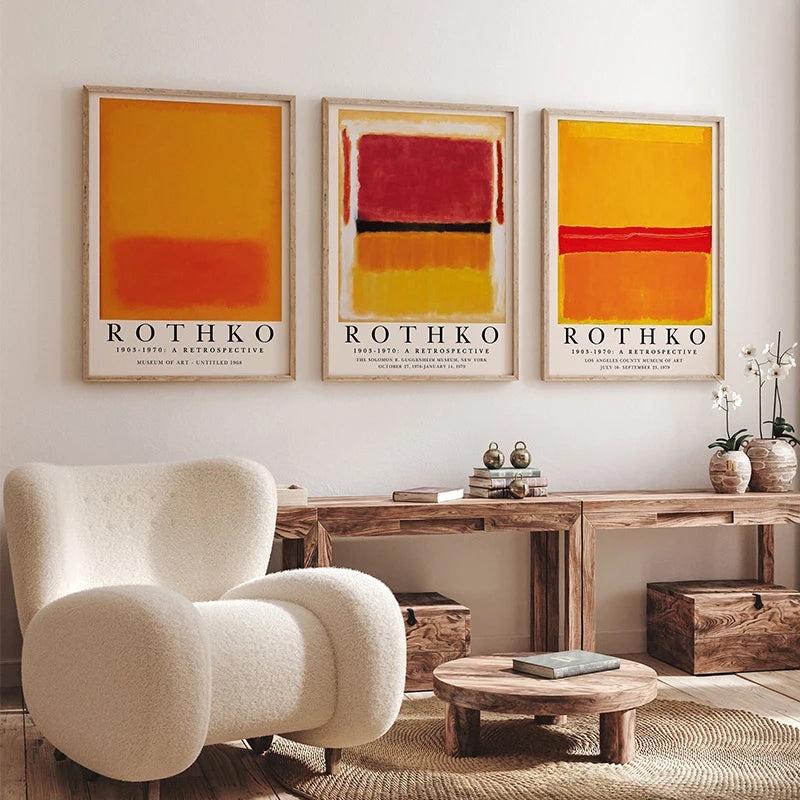 Quadro Decorativo Flores Abstratas — Arte Inspirada em Matisse e Kusama para Sala