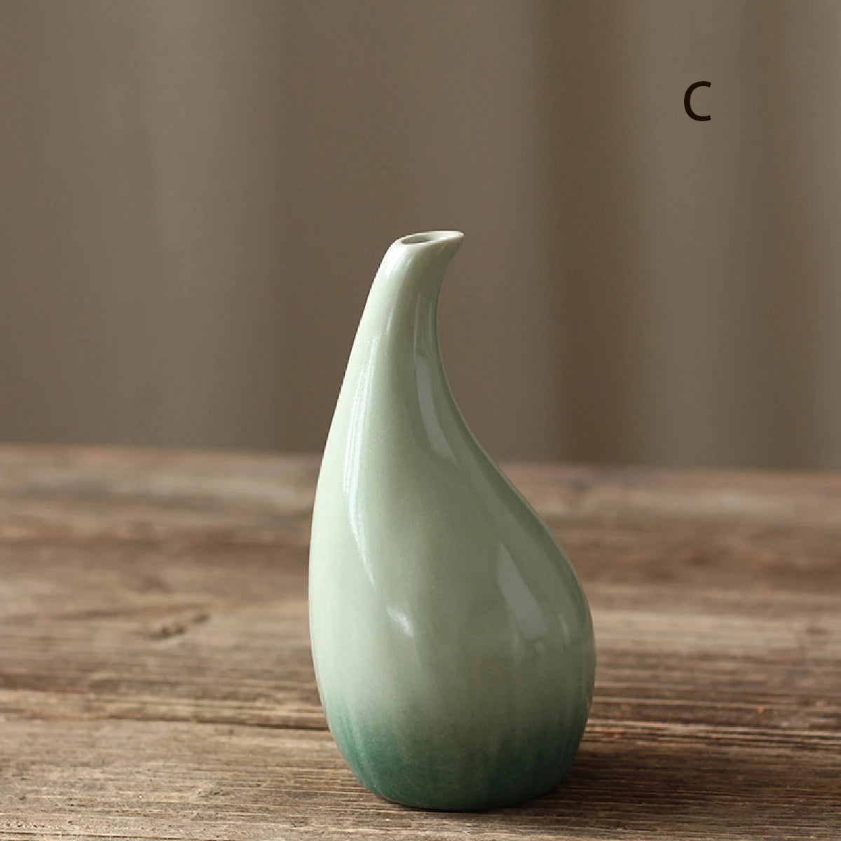 Vaso Cerâmica Simples Hidropônico — Decoração de Mesa para Sala e Jantar