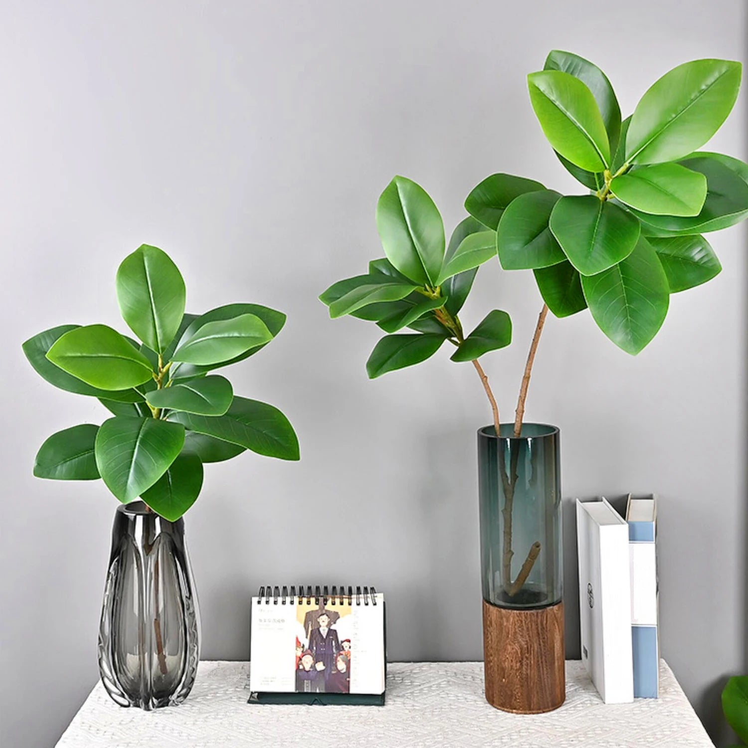 Ficus Lyrata Artificial Extra Grande 77 a 135cm — Para Jardim, Varanda e Escritório