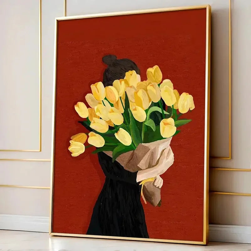 Quadro Decorativo Figuras Verdes Abstratas — Arte Minimalista para Sala