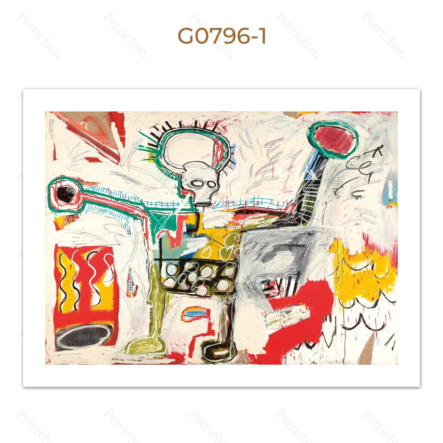 Quadro Decorativo Grafite Urbano Abstrato — Arte Street Art para Sala