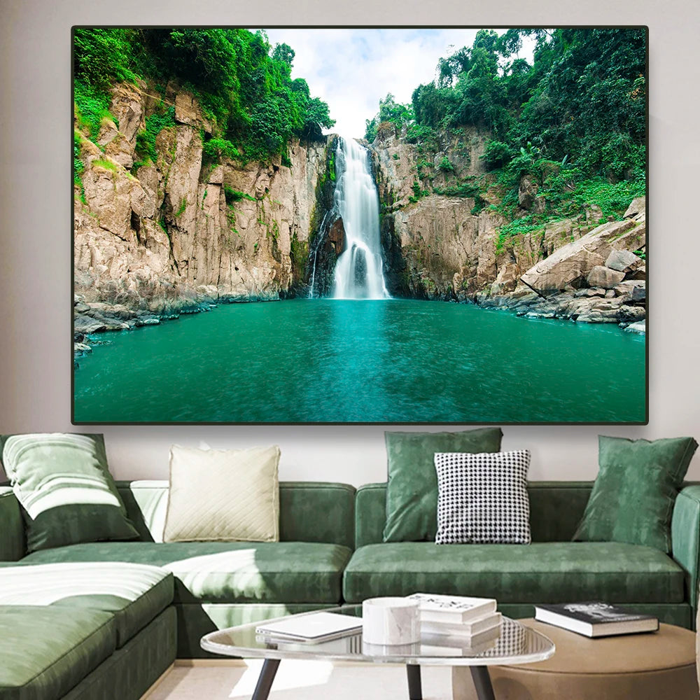 Quadro Decorativo Praia Pôr do Sol Dourado — Arte de Paisagem Tropical para Sala