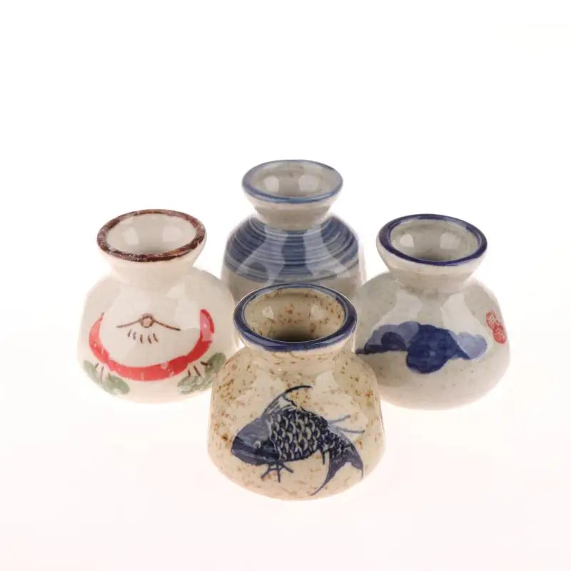 Vaso Cerâmica Mini Chinês Retrô — Porta-Palito e Porta-Hastes Decorativo