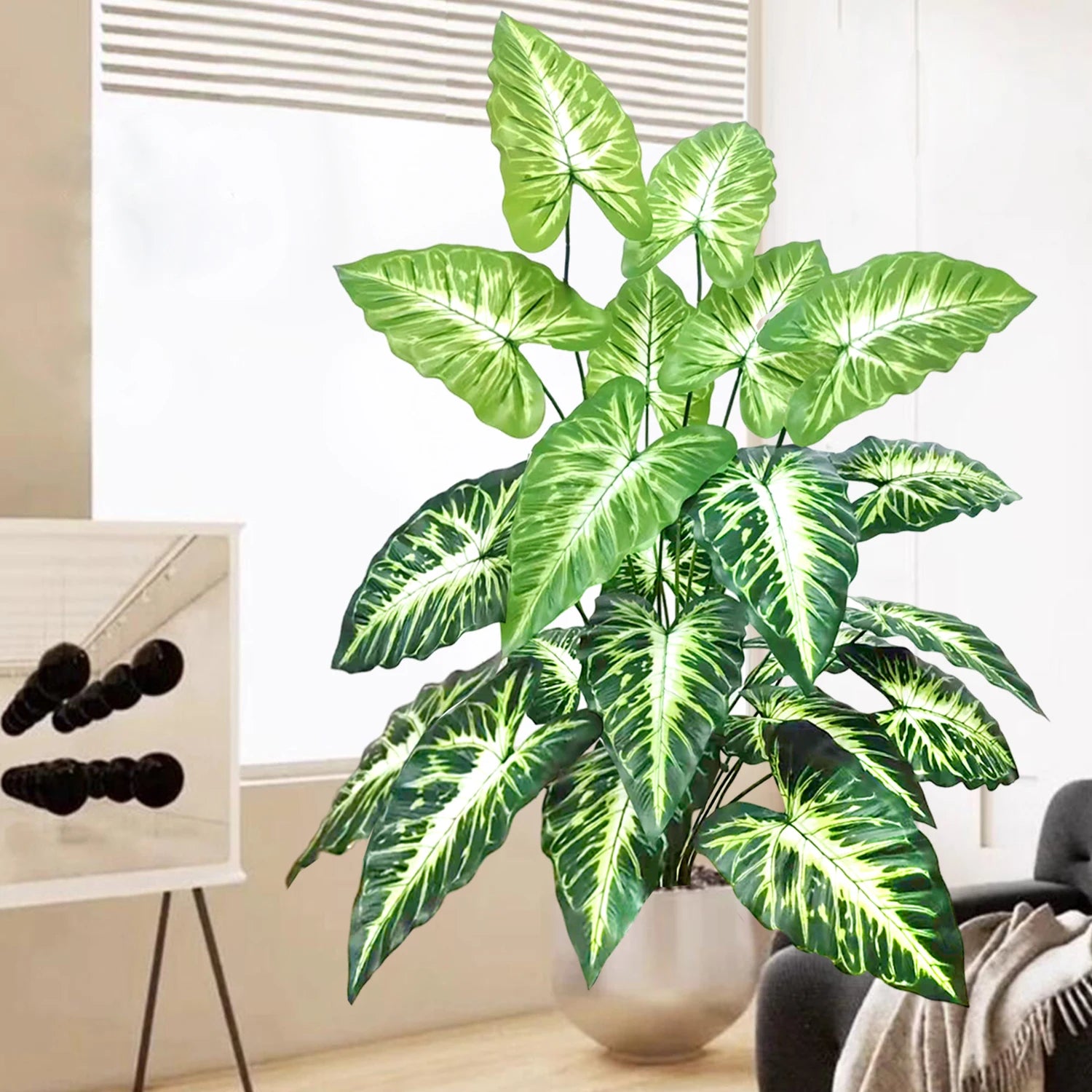 Planta Artificial Costela de Adão e Folha de Tartaruga — 47 a 132cm Decoração Tropical
