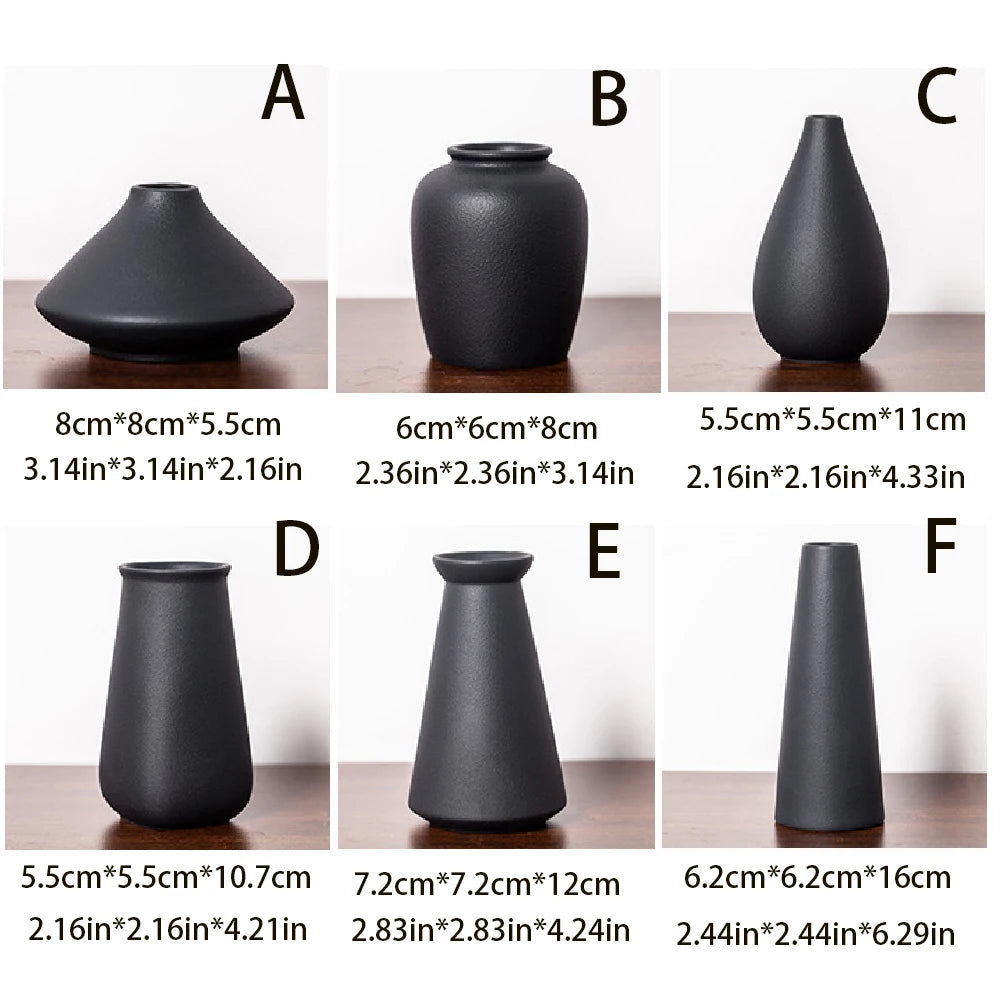 Vaso de Cerâmica Fosco para Flores — Vaso Moderno Decorativo para Mesa e Casamento