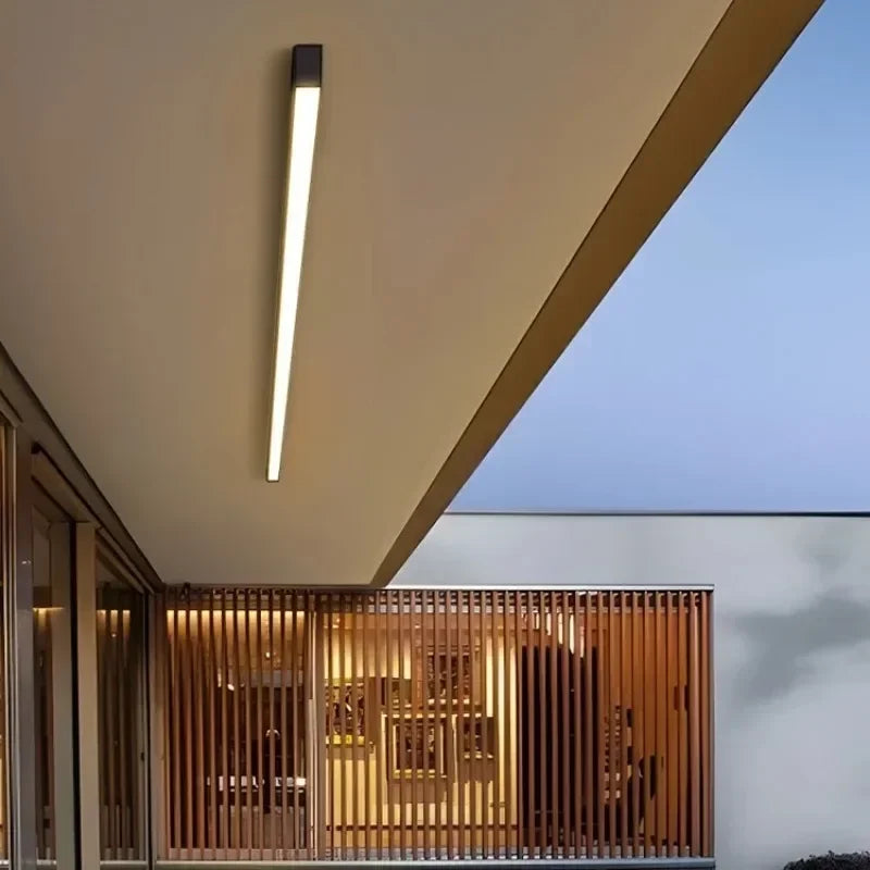 Luminária de Parede Externa Listrada Impermeável — Iluminação para Jardim e Área Externa