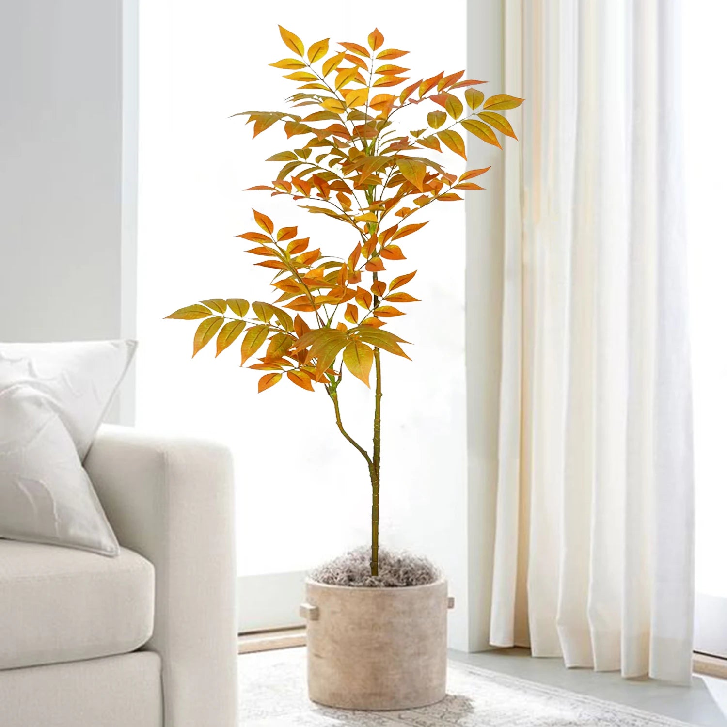 Ficus Lyrata Artificial Extra Grande 77 a 135cm — Para Jardim, Varanda e Escritório
