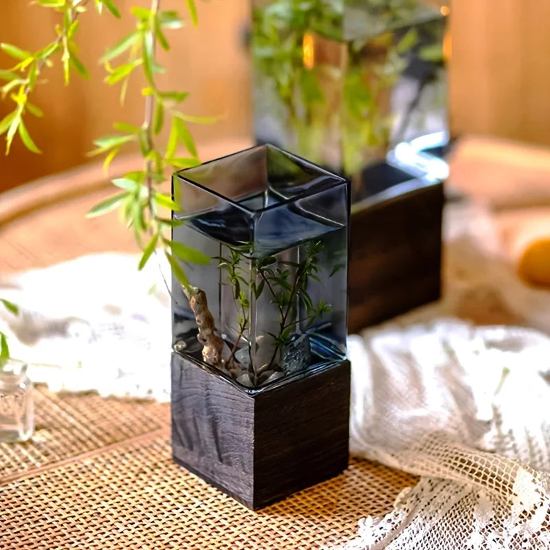 Vaso Acrílico Nordico com Base — Decoração para Mesa, Sala e Presente