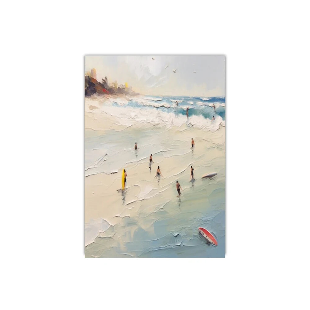 Quadro Decorativo Surrealismo Mar Verde Claro — Arte Abstrata Minimalista para Sala e Quarto