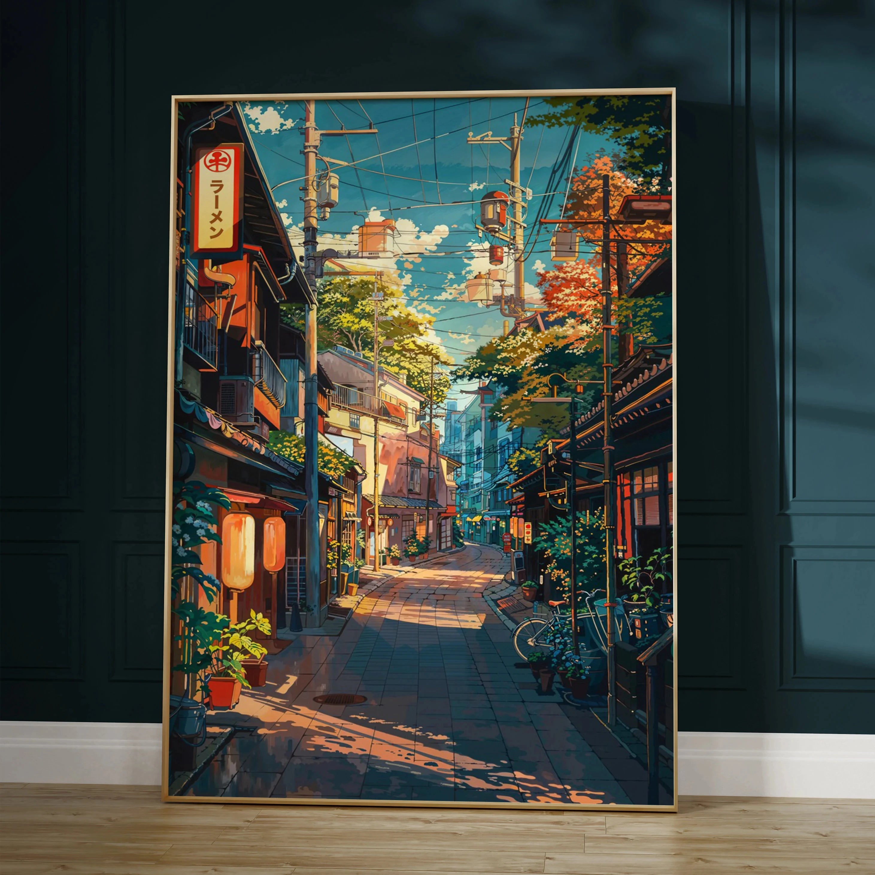 Quadro Decorativo Pinheiro Japonês sem Moldura — Arte Zen para Sala e Quarto