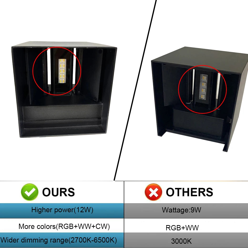 Arandela LED Smart 12W RGB WiFi e Zigbee — Controle por App Atmosfera Decorativa
