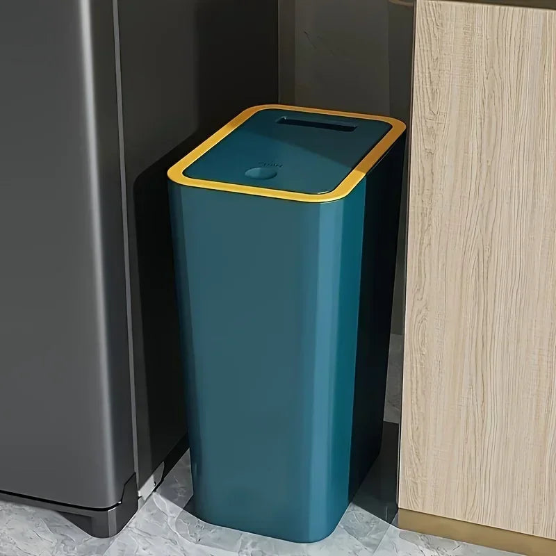 Lixeira Nórdica com Tampa One-Touch e Desodorizante — À Prova D'Água Estilo Escandinavo
