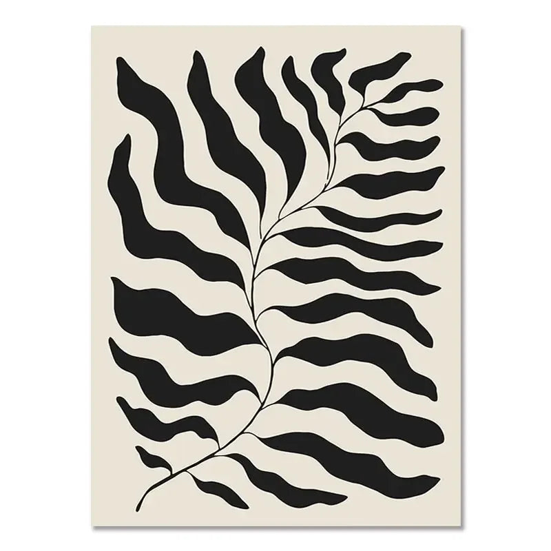 Quadro Decorativo Geométrico Boho Preto e Bege — Arte Abstrata para Sala