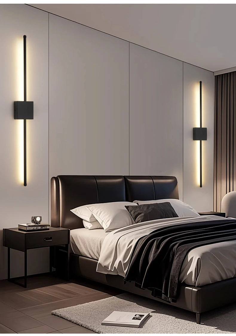 Arandela LED Minimalista — Luminária de Parede para Cabeceira e Sala