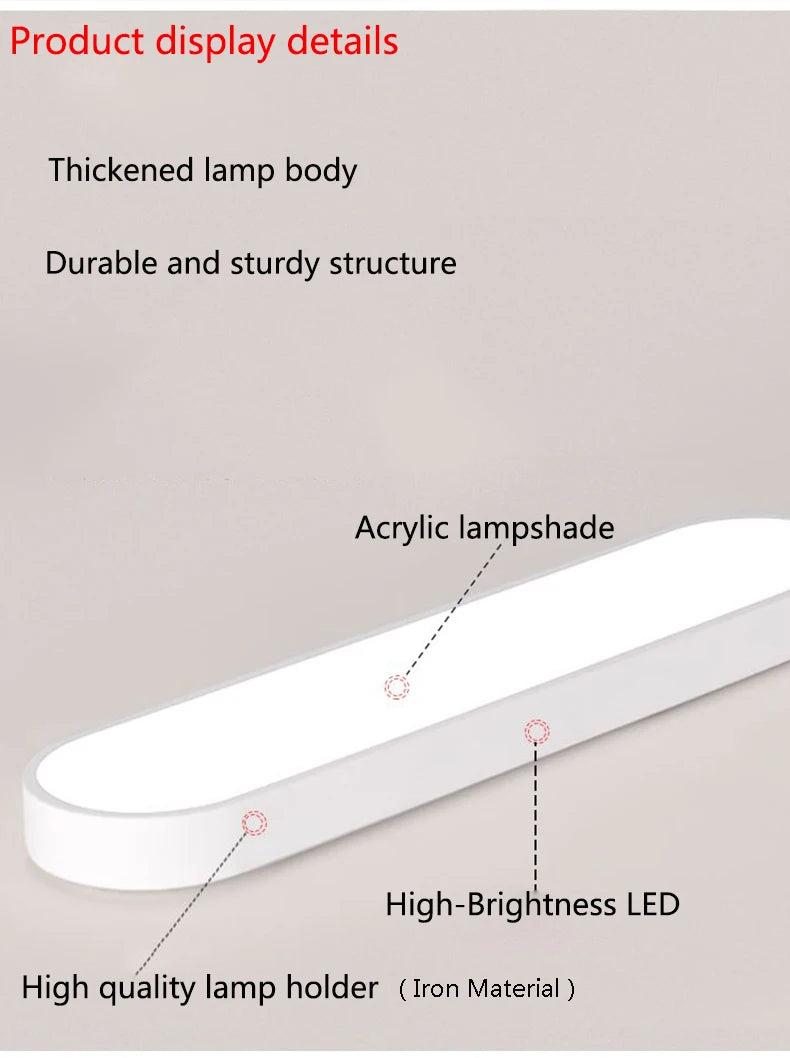 Luminária de Teto LED Ultra Fina — Para Corredor, Quarto e Cozinha